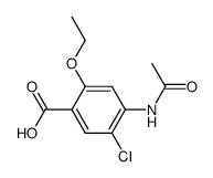 4-(acetylamino)-5-chloro-2-ethoxybenzoic acid Structure