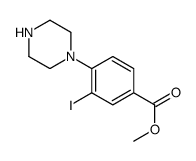 甲基 3-碘-4-(哌嗪-1-基)苯甲酸结构式