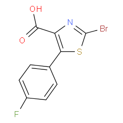 2-溴-5-(4-氟苯基)噻唑-4-羧酸结构式