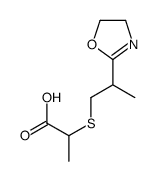 2-[2-(4,5-dihydro-1,3-oxazol-2-yl)propylsulfanyl]propanoic acid结构式