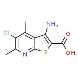3-Amino-5-chloro-4,6-dimethylthieno[2,3-b]pyridine-2-carboxylic acid Structure