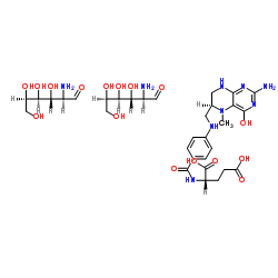 L-5-甲基四氢叶酸氨基葡萄糖盐结构式