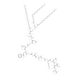 palmitoyl(3)-cysteinyl-seryl-(HIV-1(598-609)cyclic disulfide)结构式