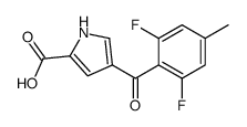 4-(2,6-二氟-4-甲基苯甲酰基)-1H-吡咯-2-羧酸结构式