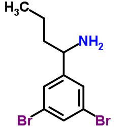 1-(3,5-Dibromophenyl)-1-butanamine结构式