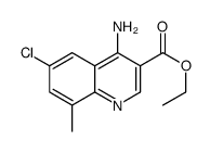 4-Amino-6-chloro-8-methylquinoline-3-carboxylic acid ethyl ester Structure