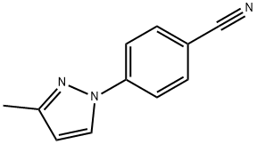4-(3-甲基-1H-吡唑-1-基)苯甲腈结构式