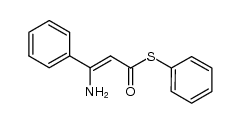 (Z)-S-phenyl 3-amino-3-phenylprop-2-enethioate结构式