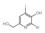 2-溴-6-(羟甲基)-4-碘吡啶-3-醇结构式