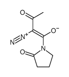 3-diazonio-4-oxo-4-(2-oxopyrrolidin-1-yl)but-2-en-2-olate结构式