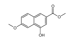 4-羟基-6-甲氧基-2-萘酸甲酯结构式