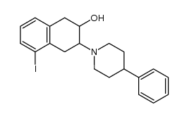 (+/-)-trans-2-hydroxy-5-iodo-3-(4-phenylpiperidino)tetralin结构式