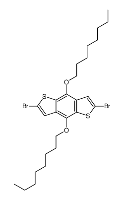 2,6-二溴-4,8-双(正辛基氧代)苯并[1,2-b:4,5-b']二噻吩结构式