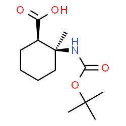 CIS-2-TERT-BUTOXYCARBONYLAMINO-2-METHYL-CYCLOHEXANECARBOXYLIC ACID structure