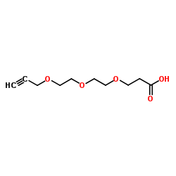 丙炔基-三聚乙二醇-羧基结构式