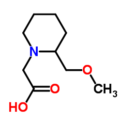 [2-(Methoxymethyl)-1-piperidinyl]acetic acid结构式