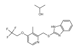 2-[[[3-Methyl-4-(2,2,2-trifluoroethoxy)-2-pyridinyl]-methyl]thio]-1H-benzimidazole 2-propanol结构式