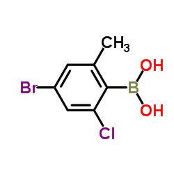 4-Bromo-2-chloro-6-methylphenylboronic acid Structure