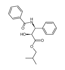(2S,3S)-(-)-isobutyl N-benzoyl-3-phenylisoserinate Structure