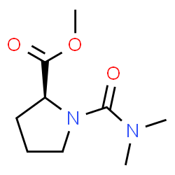 (S)-1-(二甲基氨基甲酰基)吡咯烷-2-甲酸甲酯结构式