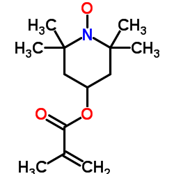 4-甲基丙烯酰氧-2,2,6,6-四甲基哌啶1-氧自由基结构式