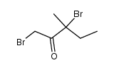 1,3-dibromo-3-methyl-pentan-2-one Structure