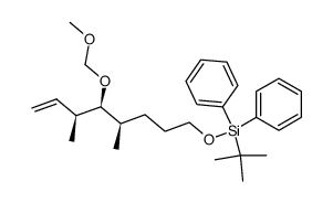 (4R,5S,6S)-((5-(Methoxymethoxy)-4,6-dimethyl-7-octen-1-yl)oxy)(1,1-dimethylethyl)diphenylsilane Structure