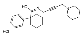 1-phenyl-N-(4-piperidin-1-ylbut-2-ynyl)cyclohexane-1-carboxamide,hydrochloride结构式