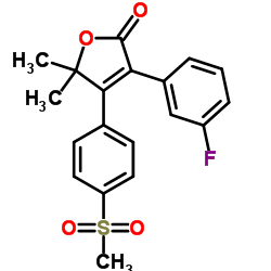 3-(3-Fluorophenyl)-5,5-dimethyl-4-[4-(methylsulfonyl)phenyl]-2(5H)-furanone结构式