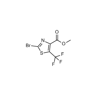 2-溴-5-(三氟甲基)噻唑-4-羧酸甲酯结构式