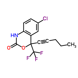 rac 6-氯-1,4-二氢-4-(1-戊炔基)-4-(三氟甲基)-2H-3,1-苯并恶嗪-2-酮结构式