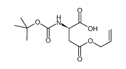Boc-D-天冬氨酸 4-烯丙酯结构式
