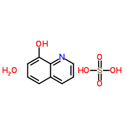 8-Quinolinol sulfate hydrate (1:1:1) structure