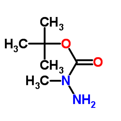 1-叔丁氧羰基-1-甲基肼结构式