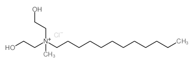N,N-bis(2-hydroxyethyl)-N-methyldodecan-1-aminium chloride Structure