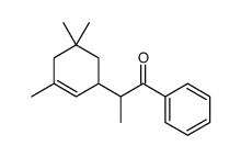 1-phenyl-2-(3,5,5-trimethylcyclohex-2-en-1-yl)propan-1-one结构式