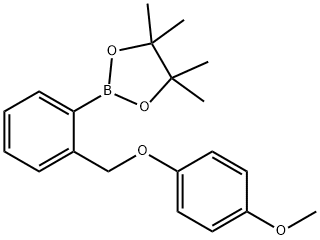 2-(4-甲氧基苯基氧基甲基)苯基硼酸频哪醇酯结构式