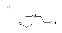 2-chloroethyl-(2-hydroxyethyl)-dimethylazanium,chloride Structure