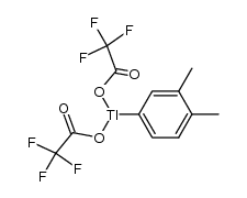 (3,4-dimethylphenyl)thallium(III) 2,2,2-trifluoroacetate Structure