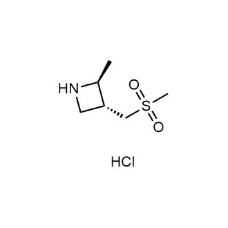 (2S,3R)-2-Methyl-3-((methylsulfonyl)methyl)azetidine hydrochloride Structure