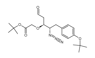 tert-butyl [(1S,2S)-2-azido-3-(4-tert-butoxyphenyl)-1-(2-oxoethyl)propoxy]acetate Structure