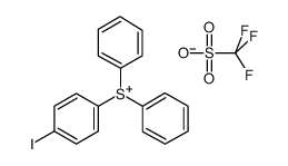 (4-碘苯基)二苯基锍三氟甲基磺酸盐结构式
