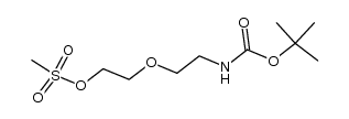 Boc-N-PEG2-Ms Structure