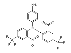 4-N,4-N-bis[2-nitro-4-(trifluoromethyl)phenyl]benzene-1,4-diamine结构式
