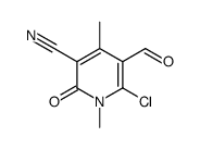 6-氯-5-甲酰基-1,2-二氢-1,4-二甲基-2-氧代吡啶-3-甲腈结构式
