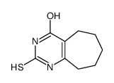 2-sulfanylidene-1,5,6,7,8,9-hexahydrocyclohepta[d]pyrimidin-4-one结构式