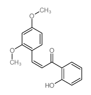3-(2,4-dimethoxyphenyl)-1-(2-hydroxyphenyl)prop-2-en-1-one Structure