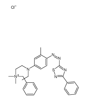 benzyl[2-[ethyl[4-[(3-phenyl-1,2,4-thiadiazol-5-yl)azo]-mtolyl]amino]ethyl]dimethylammonium chloride Structure