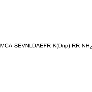 MCA-SER-GLU-VAL-ASN-LEU-ASP-ALA-GLU-PHE-ARG-LYS: DNP-ARG-ARG-NH2结构式