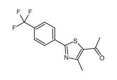 1-(4-甲基-2-(4-(三氟甲基)苯基)噻唑-5-基)乙酮结构式